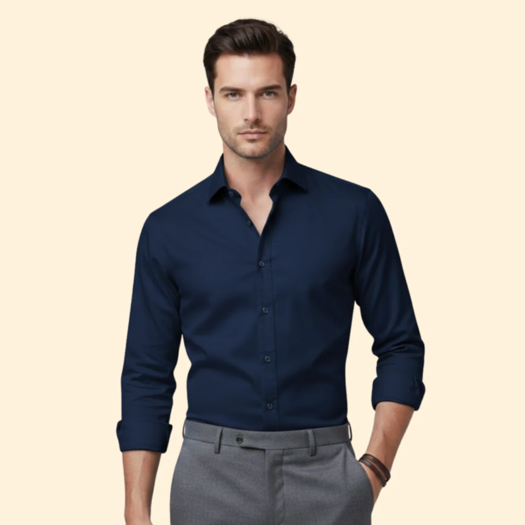 Tommy Men’s Classic Fit Shirt with Button Closure - Image 6