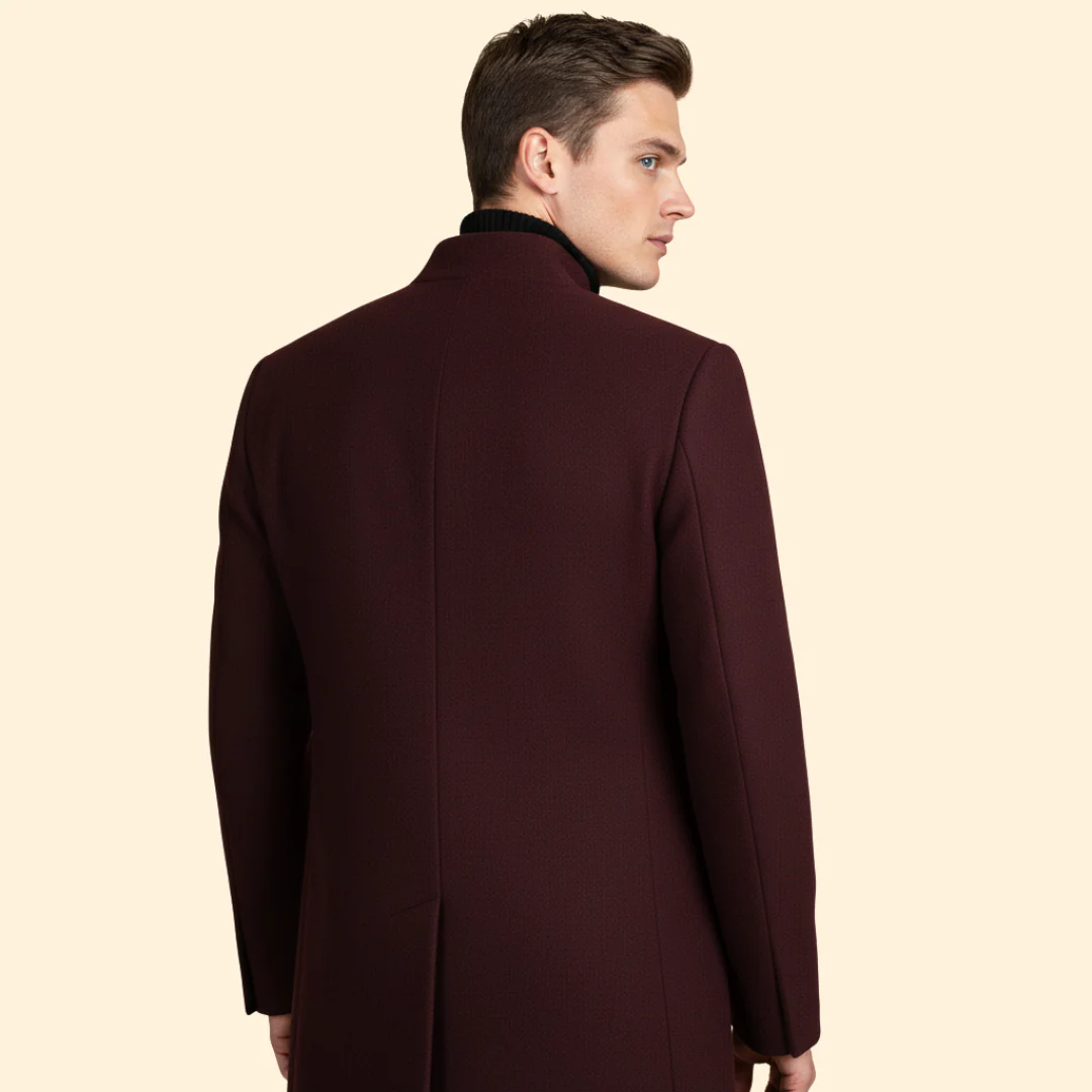 Men’s Coat with Flap Pocket Detail - Image 3