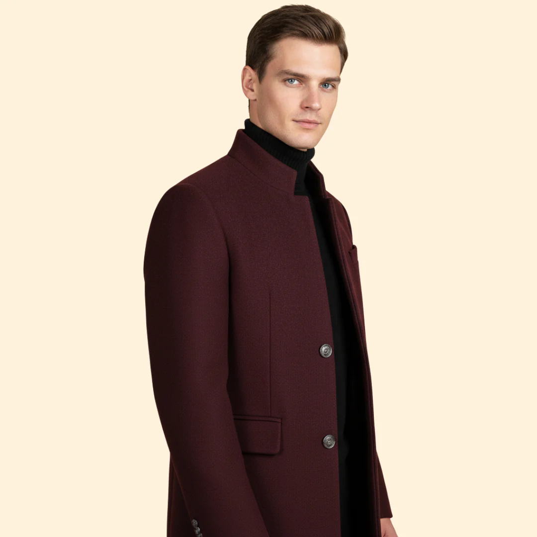 Men’s Coat with Flap Pocket Detail - Image 4