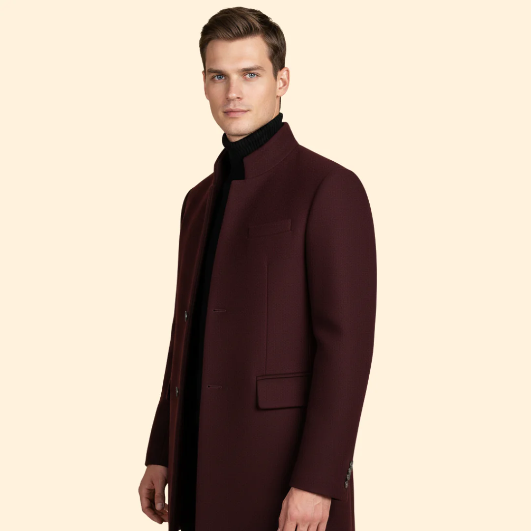 Men’s Coat with Flap Pocket Detail - Image 5