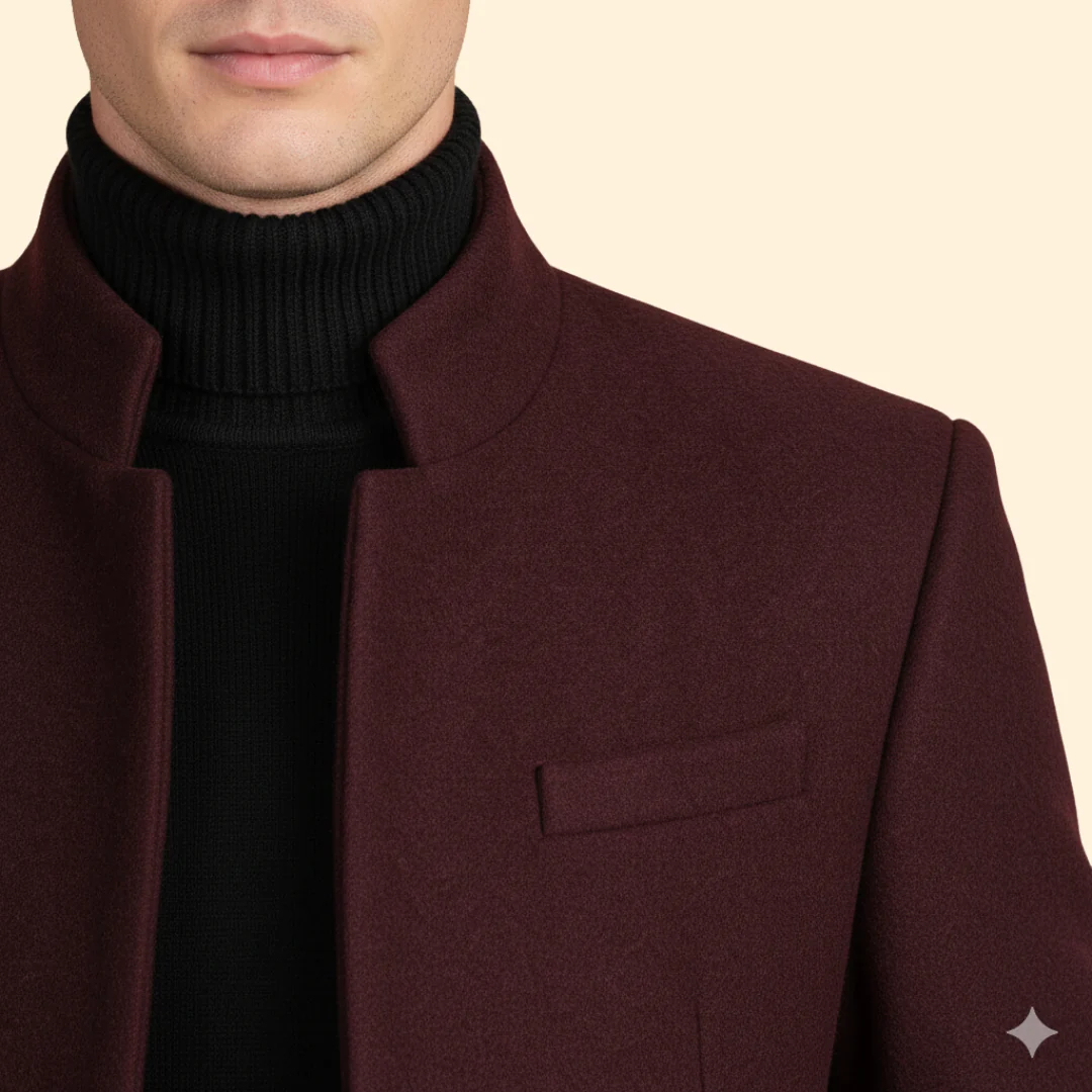 Men’s Coat with Flap Pocket Detail - Image 6