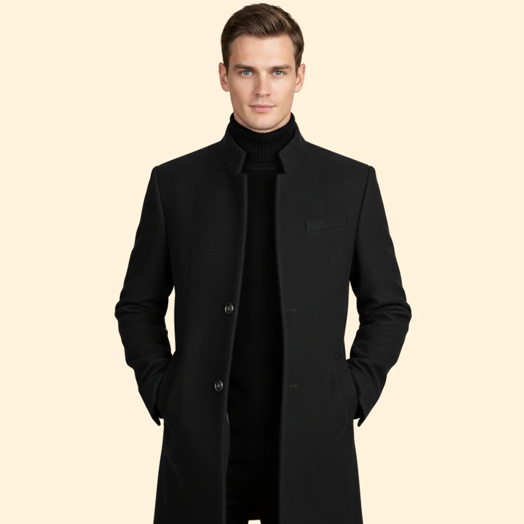 Men’s Coat with Flap Pocket Detail - Image 7
