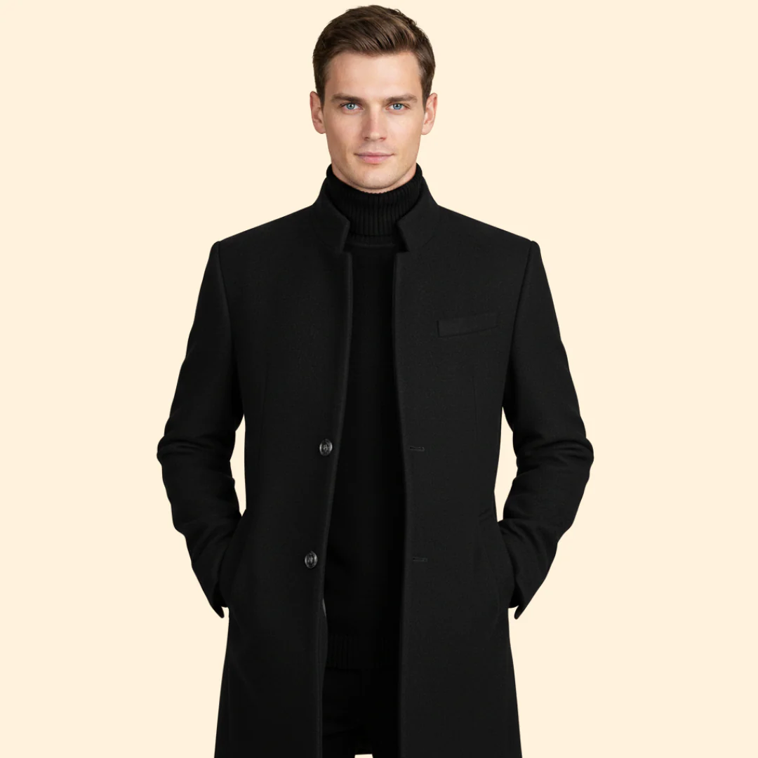 Men’s Coat with Flap Pocket Detail - Image 8