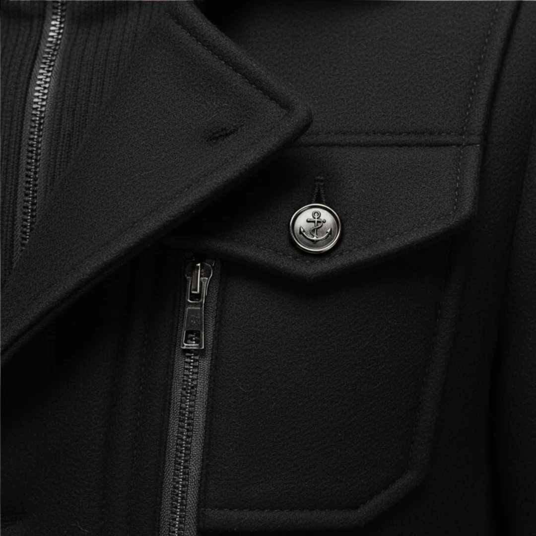 Men’s Coat with Front Button Closure - Image 5