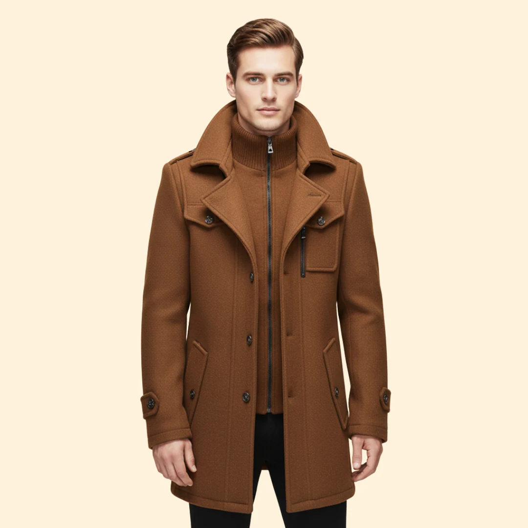 Men’s Coat with Front Button Closure - Image 6