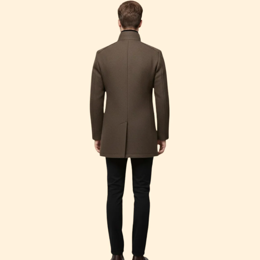 Men’s Coat with Stand-Up Collar - Image 4