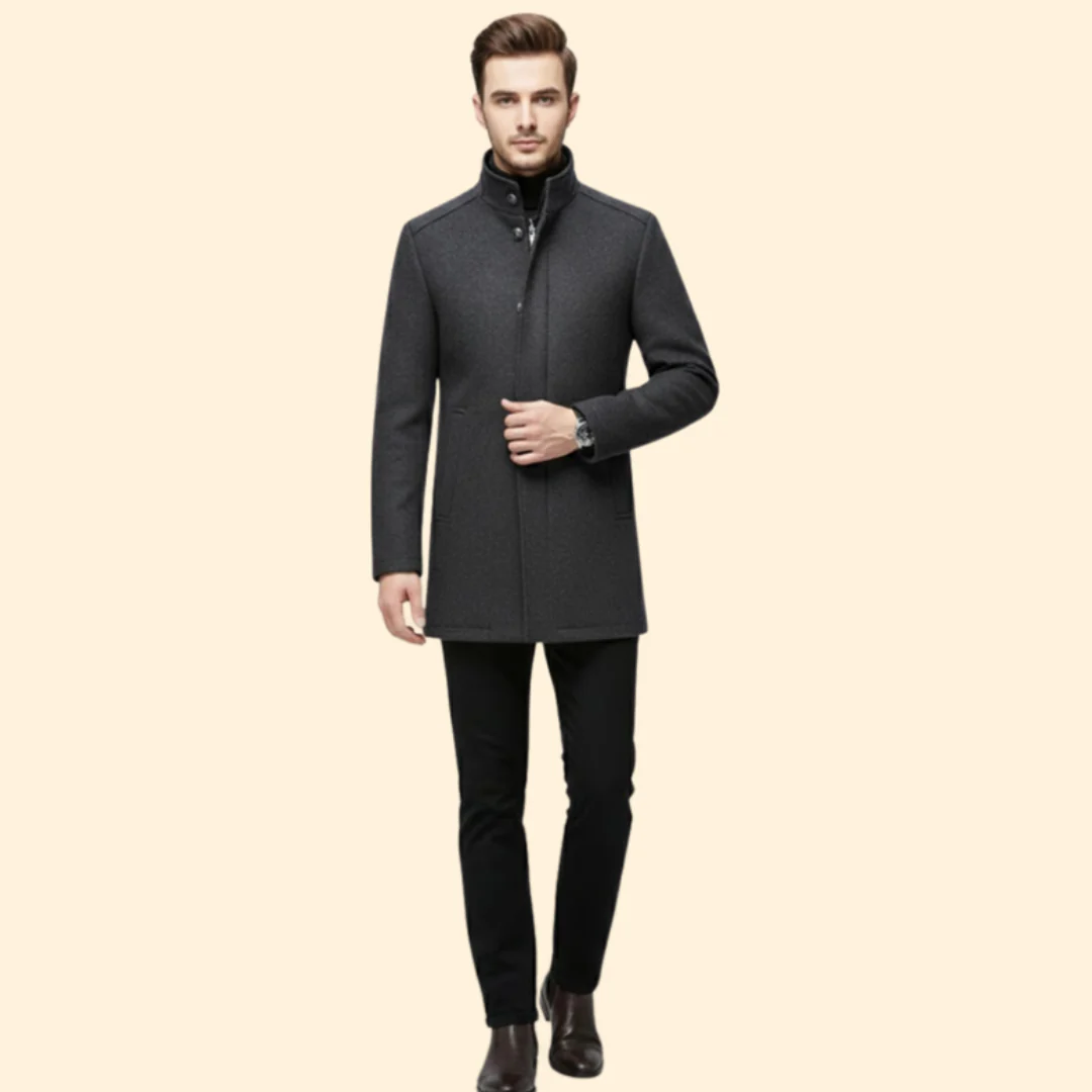 Men’s Coat with Stand-Up Collar - Image 6