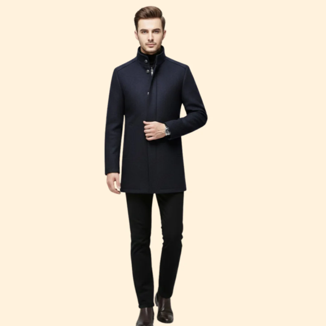 Men’s Coat with Stand-Up Collar - Image 7