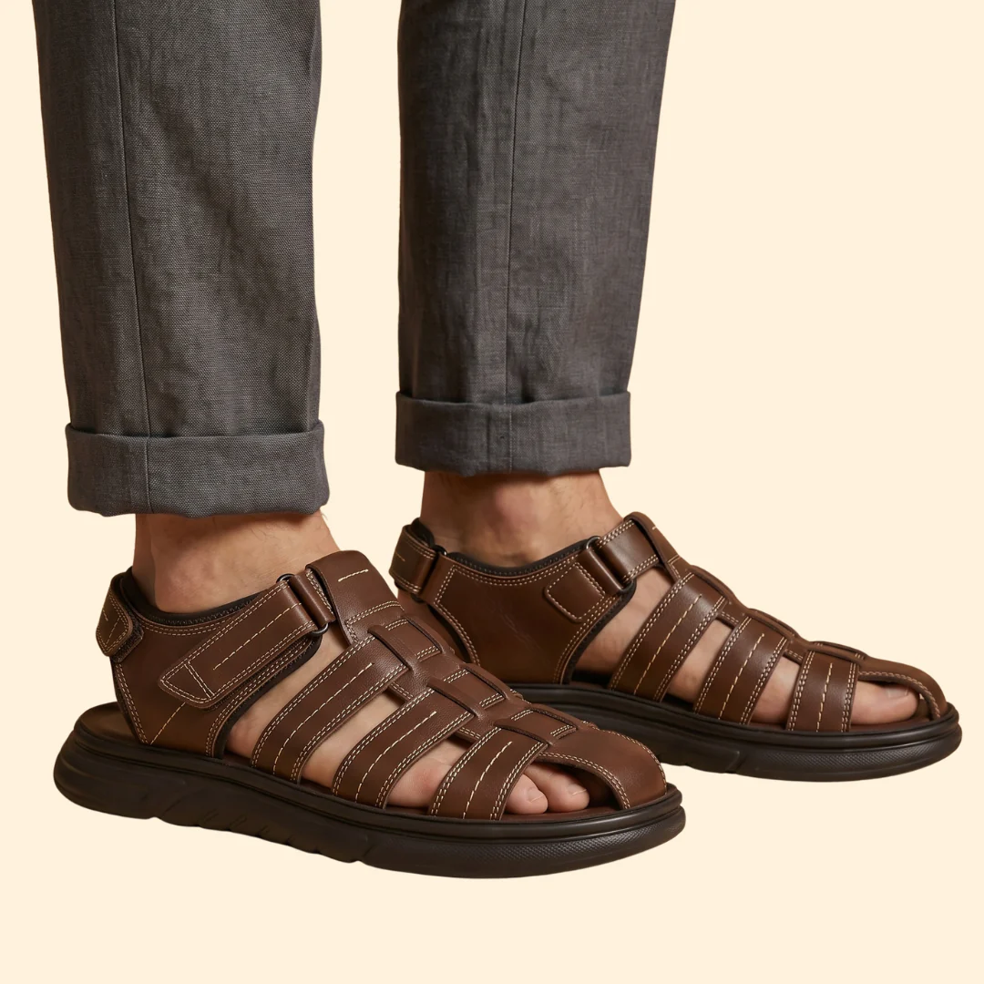 Men’s Fisherman Sandals with Topstitching - Image 3
