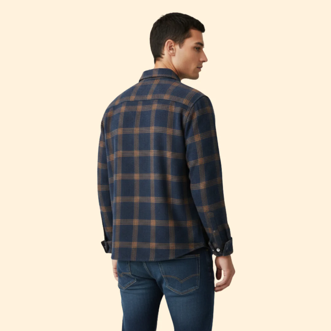 Men’s Flannel Shirt with Classic Collar - Image 4