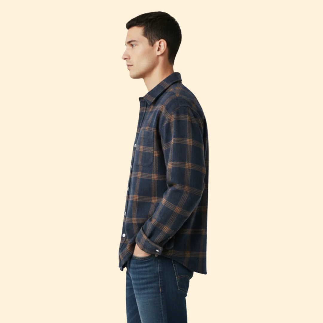 Men’s Flannel Shirt with Classic Collar - Image 5