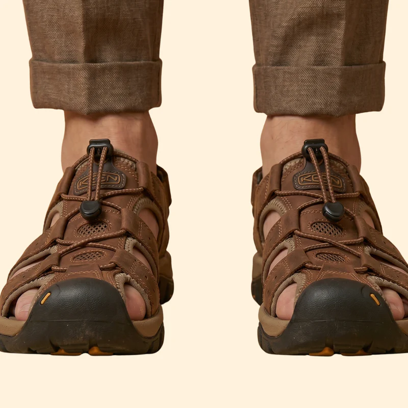 Men's Hiking Sandals with Bungee - Image 4