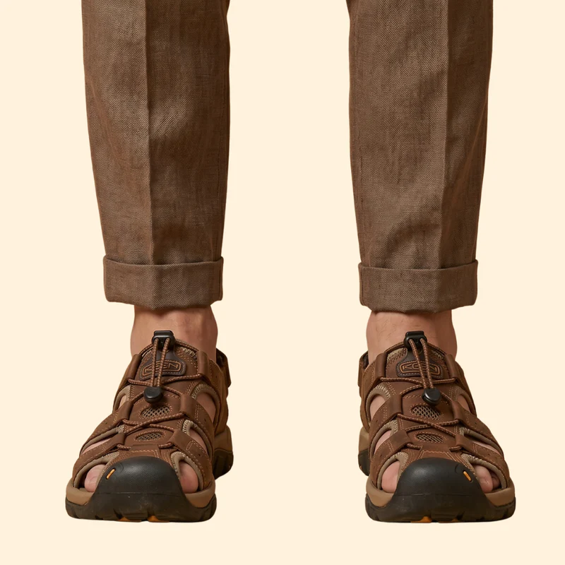 Men's Hiking Sandals with Bungee - Image 5