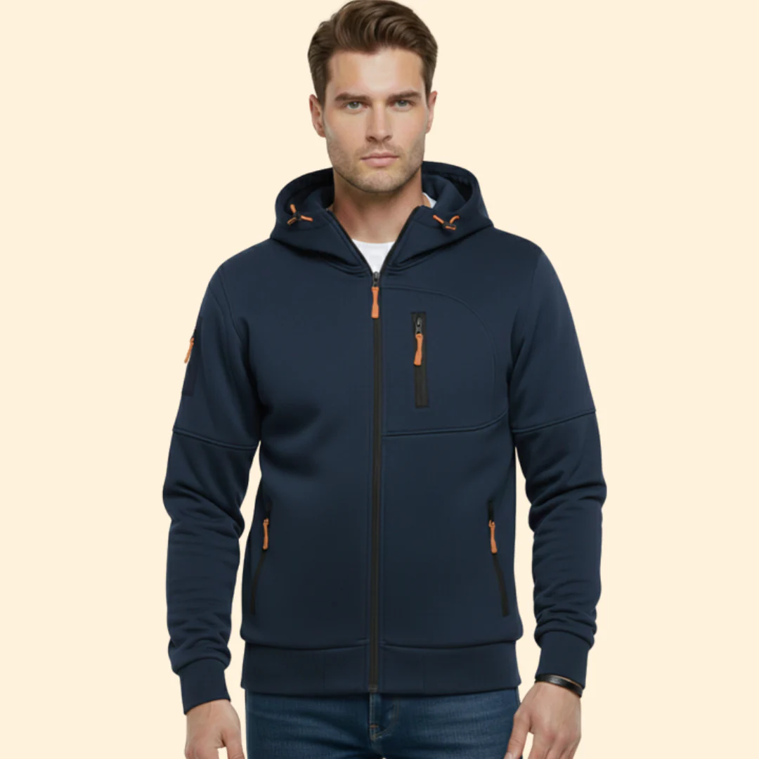 Men’s Hooded Jacket with Front Zipper - Image 10