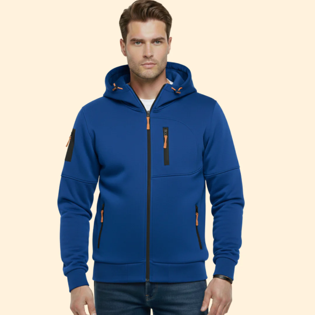 Men’s Hooded Jacket with Front Zipper - Image 13