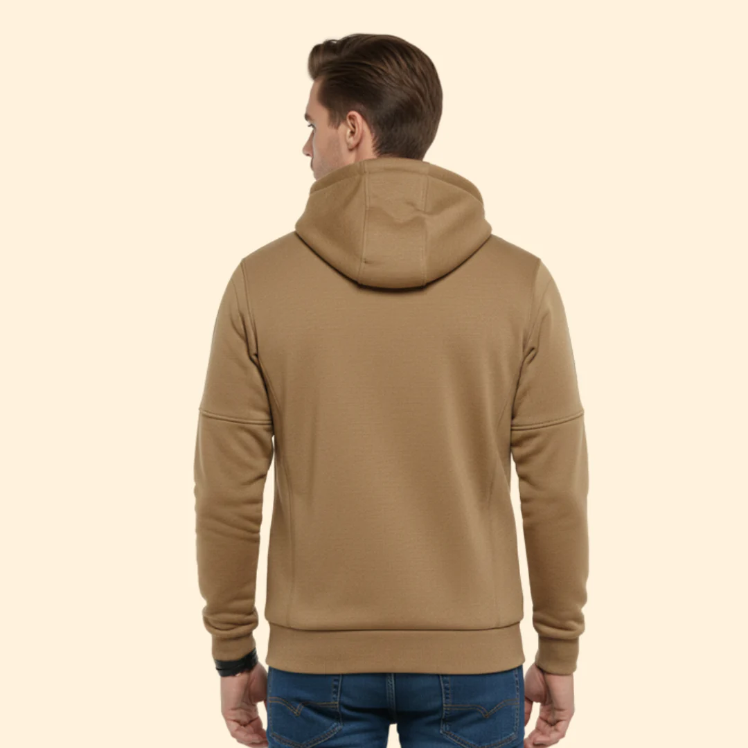 Men’s Hooded Jacket with Front Zipper - Image 4