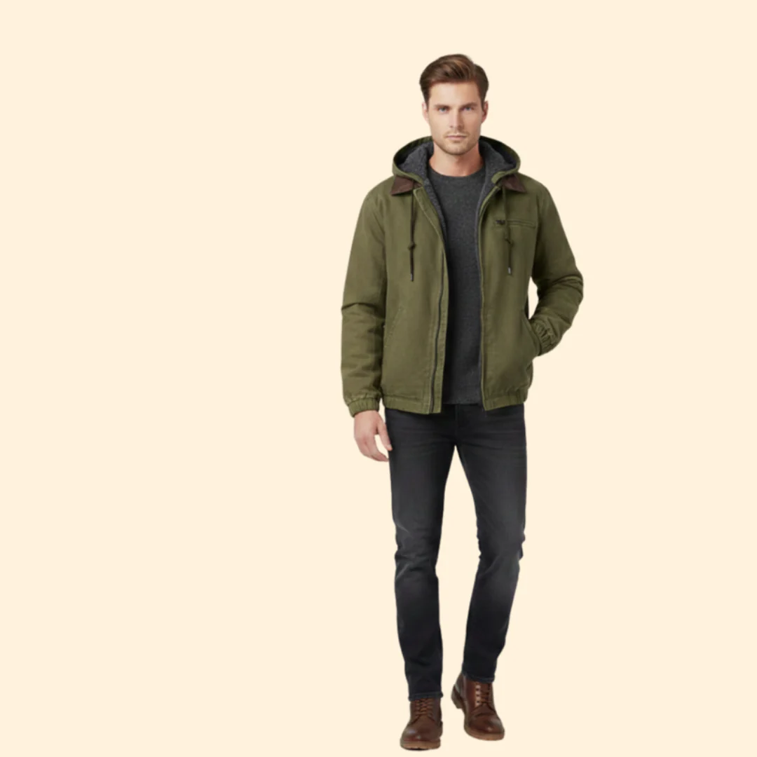 Men’s Hooded Jacket with Zipper Closure - Image 6