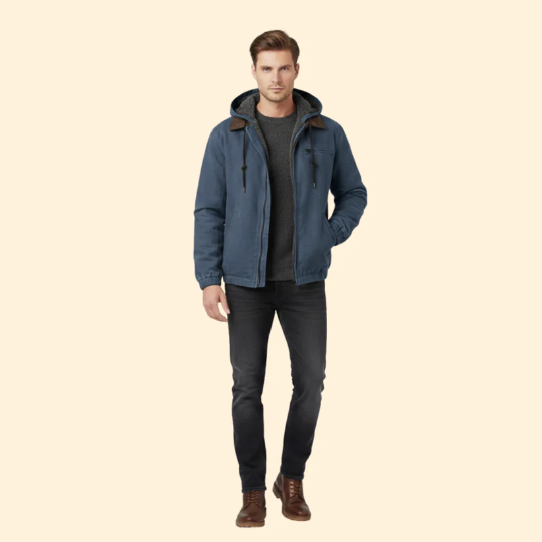 Men’s Hooded Jacket with Zipper Closure - Image 8