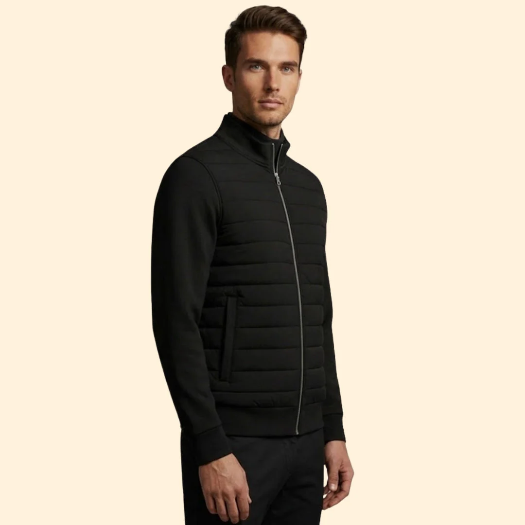 Men’s Hybrid Jacket with Full Zip Closure - Image 3