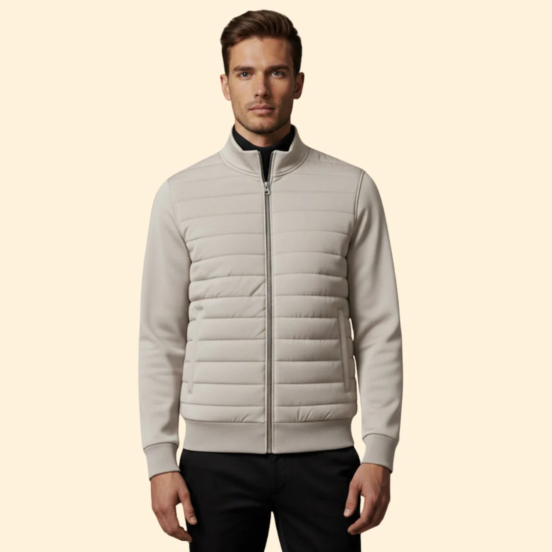 Men’s Hybrid Jacket with Full Zip Closure - Image 7