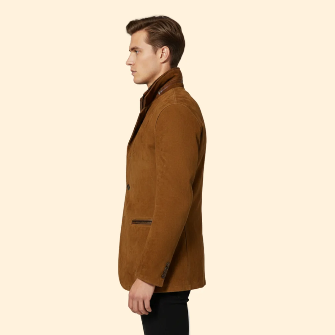 Men’s Jacket with Button Closure and Notched Collar - Image 5