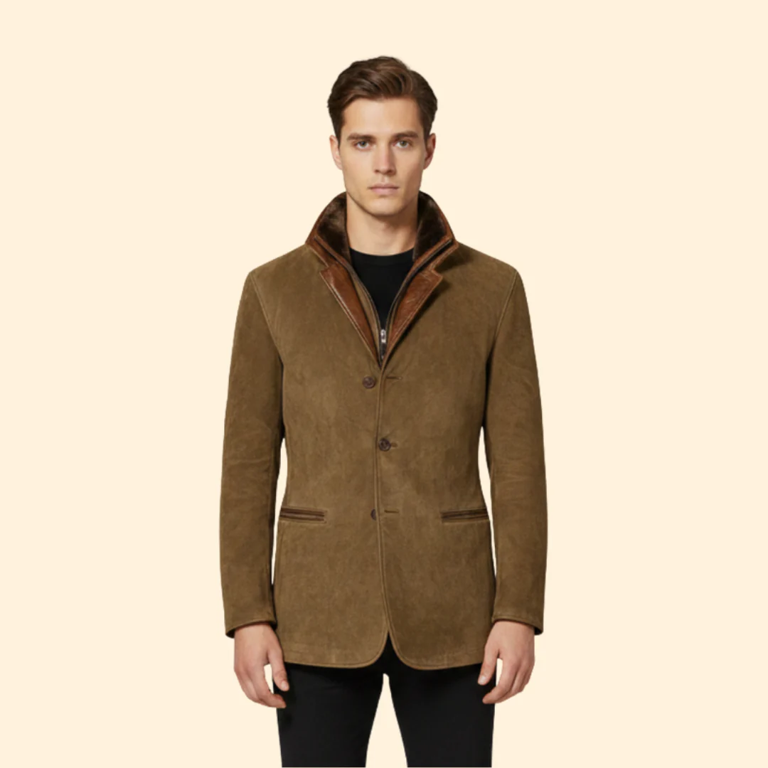 Men’s Jacket with Button Closure and Notched Collar - Image 6