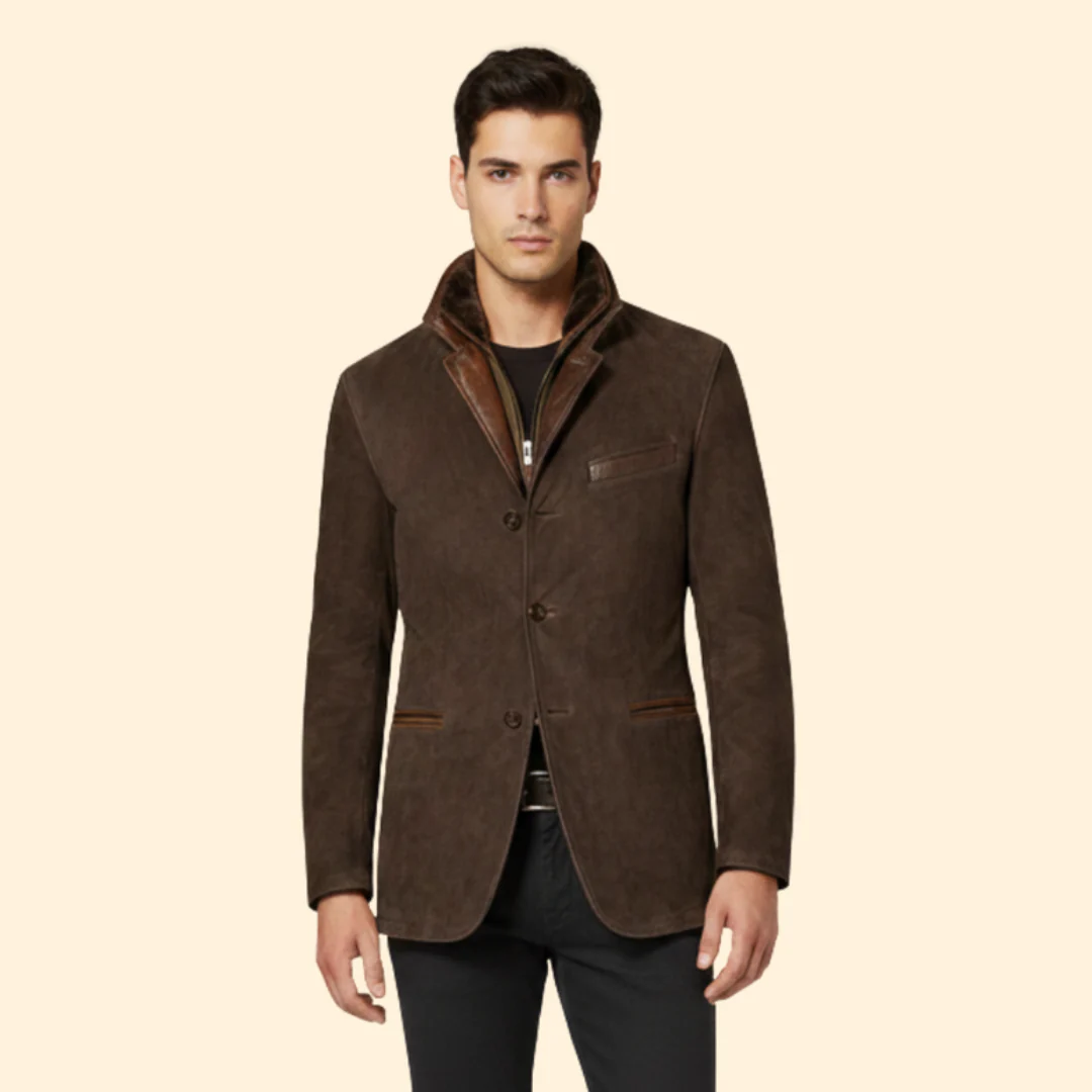 Men’s Jacket with Button Closure and Notched Collar - Image 7