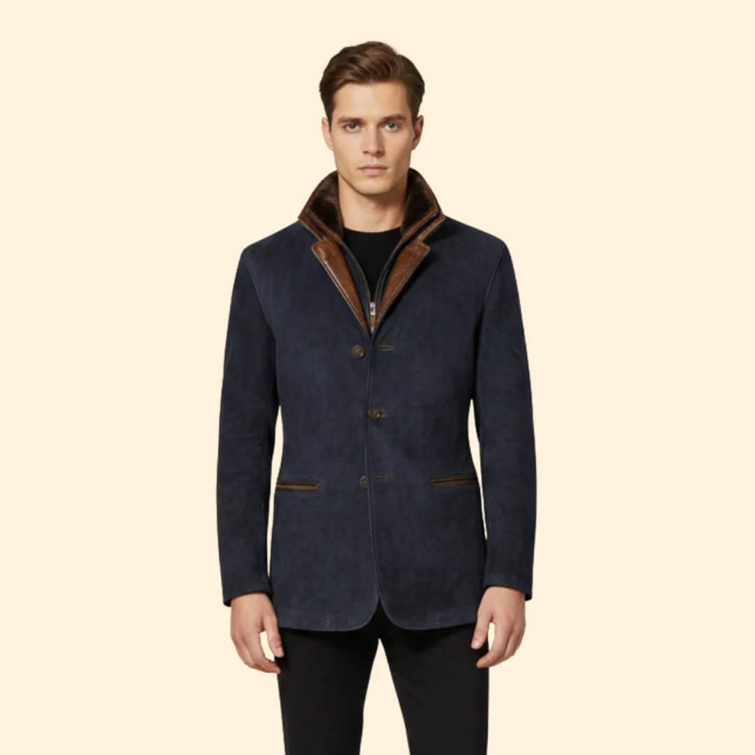 Men’s Jacket with Button Closure and Notched Collar - Image 8