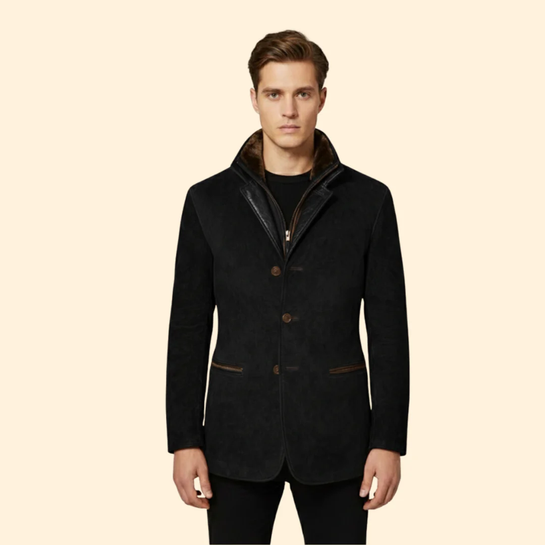 Men’s Jacket with Button Closure and Notched Collar - Image 9