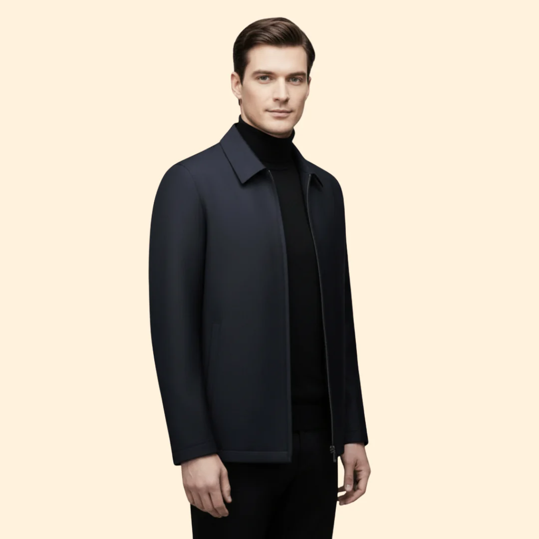 Men’s Jacket with Front Zip Closure - Image 3