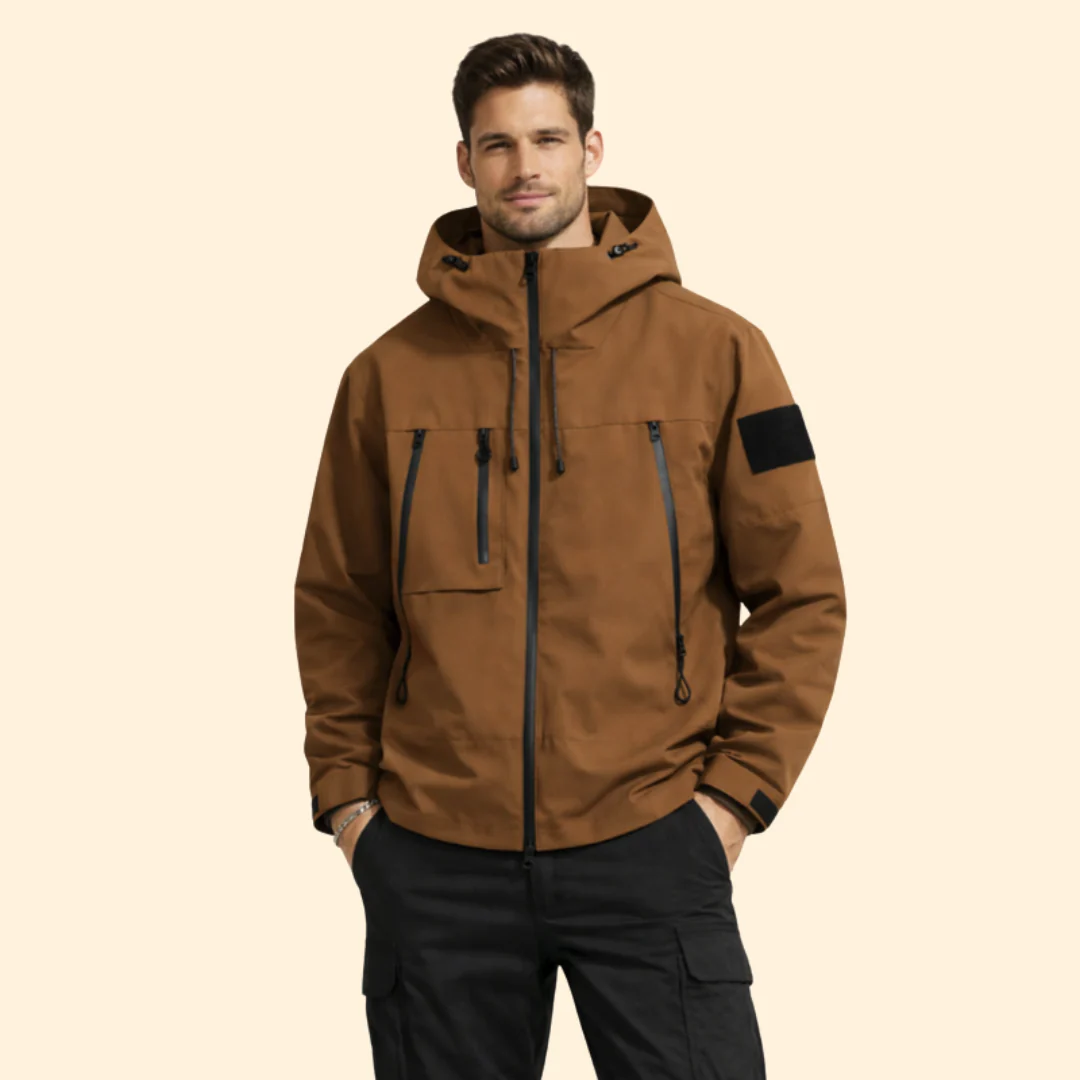 Men’s Jacket with Hood and Multiple Pockets - Image 8