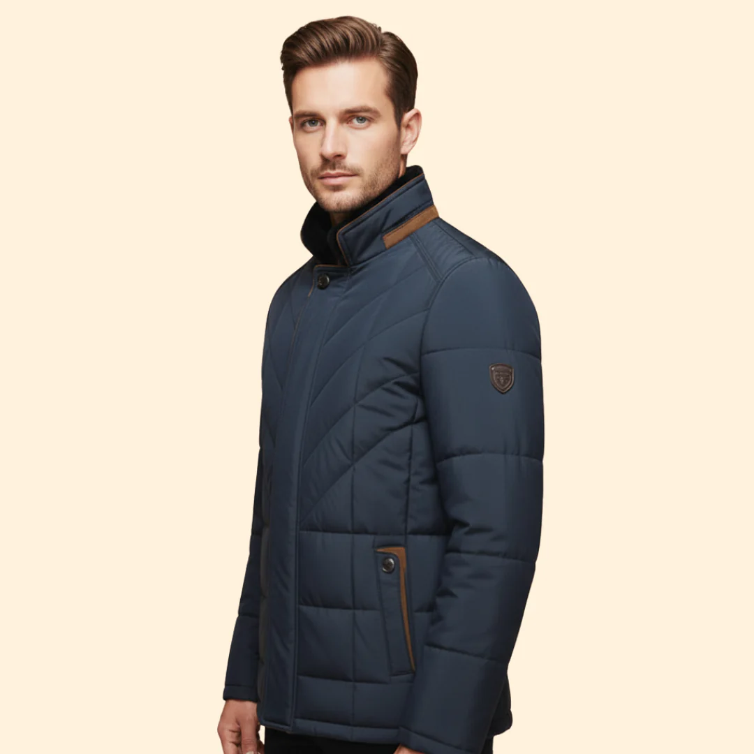 Men’s Jacket with Quilted Panel Design - Image 4