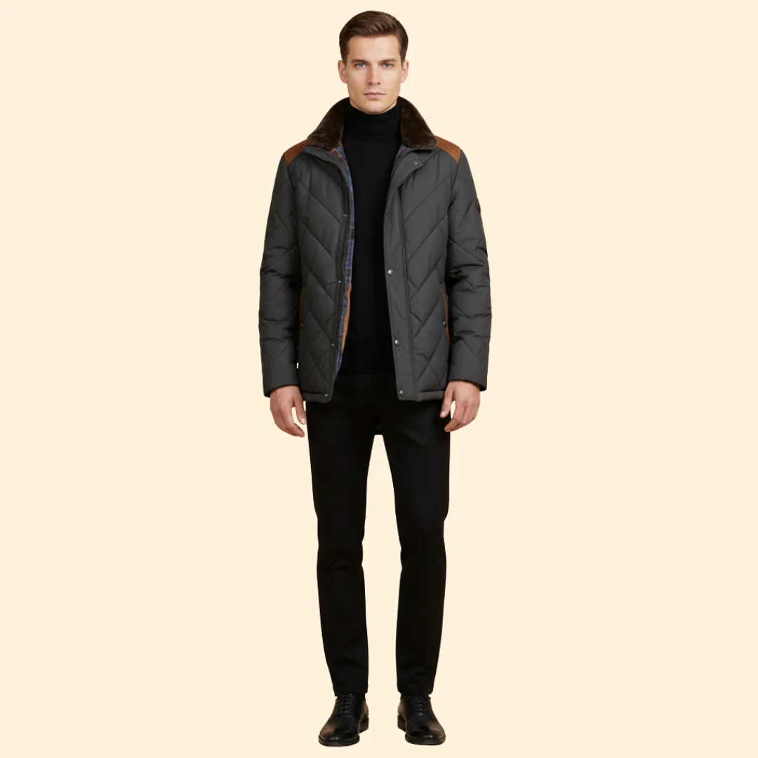 Men’s Jacket with Quilted Panel Design - Image 6