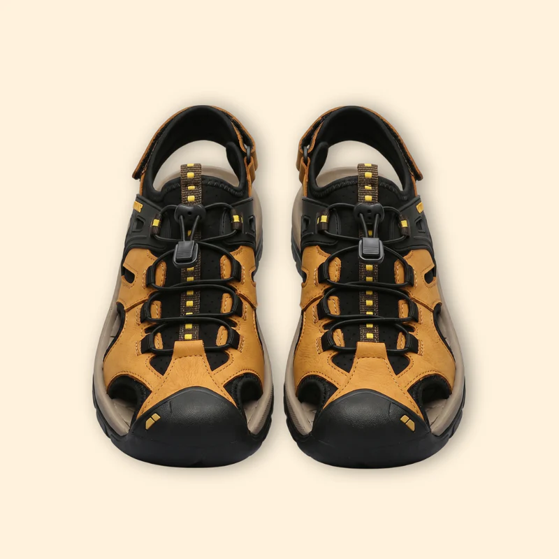 Men's Leather Sandals with Lacing