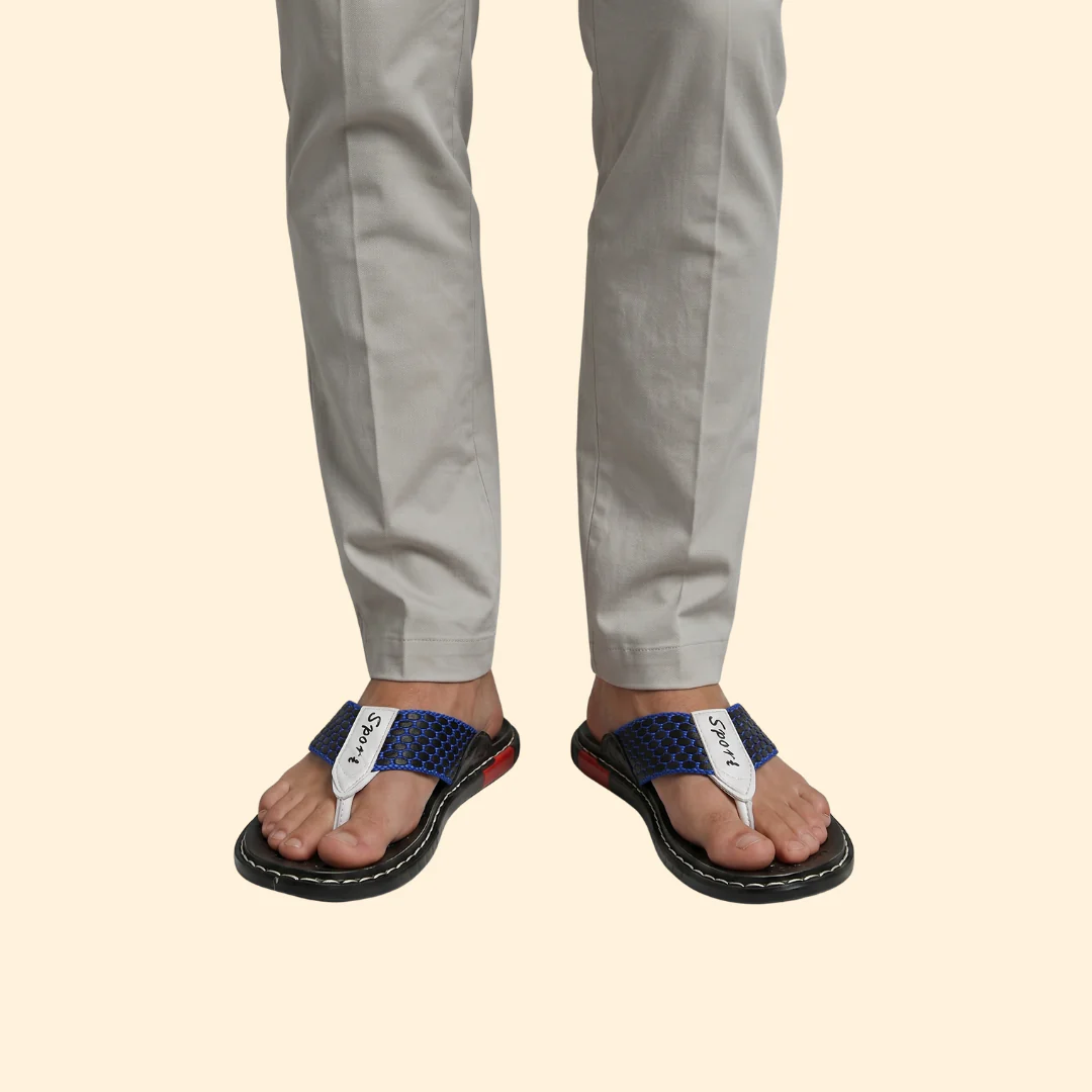 Men’s Leather Sandals with Stitching - Image 7