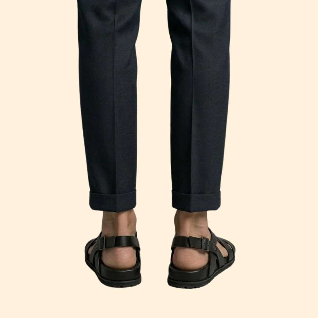 Men's Leather Sandals with Straps - Image 6