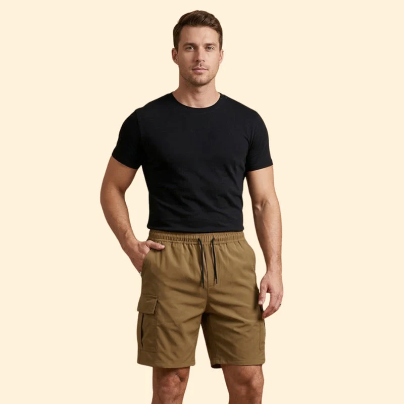 Men’s Lightweight Cargo Shorts with Drawstring Closure - Image 2