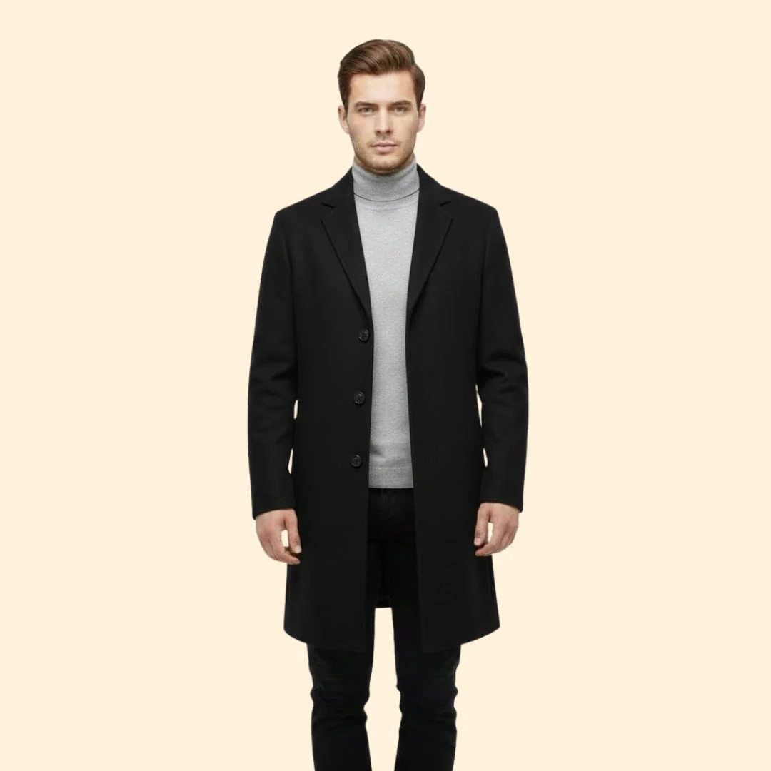 Men’s Long Coat with Front Buttons - Image 6