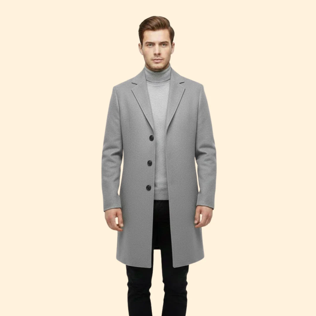 Men’s Long Coat with Front Buttons - Image 7