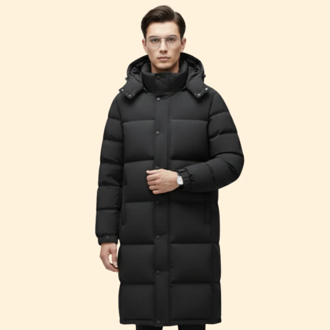 Men’s Long Puffer Jacket with Warm Insulation - Image 2