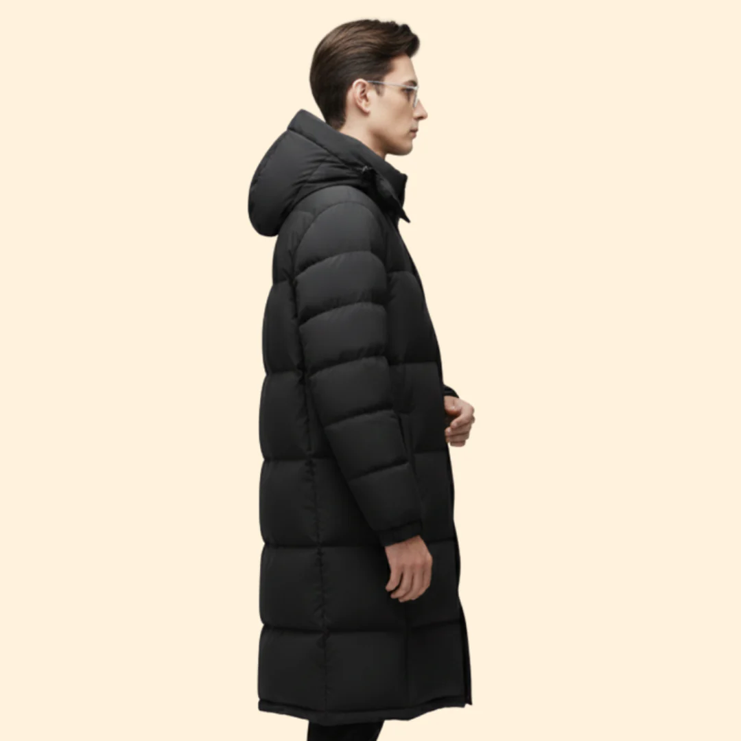 Men’s Long Puffer Jacket with Warm Insulation - Image 3