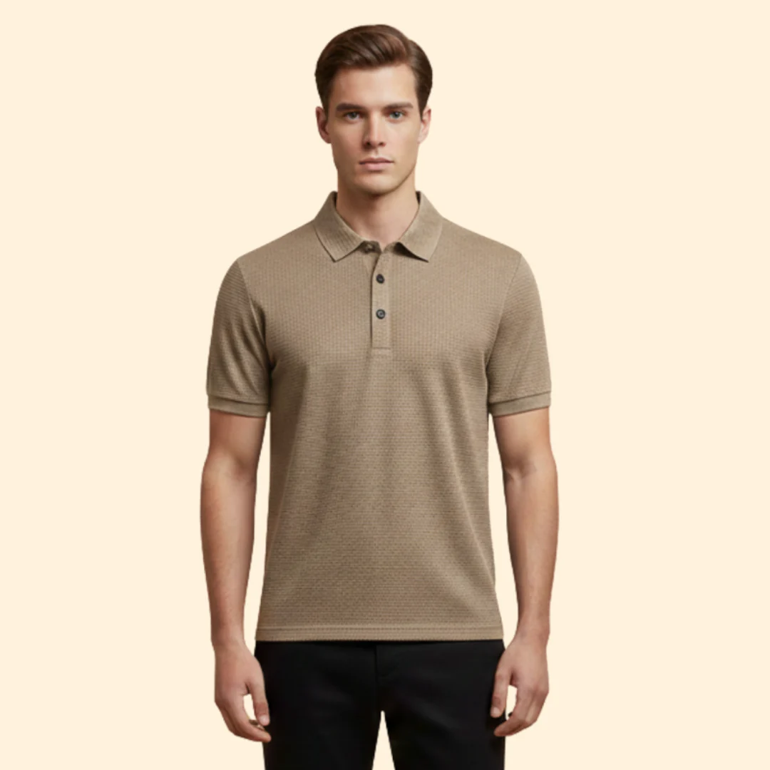 Men’s Long-Sleeve Polo Shirt with Classic Collar - Image 7