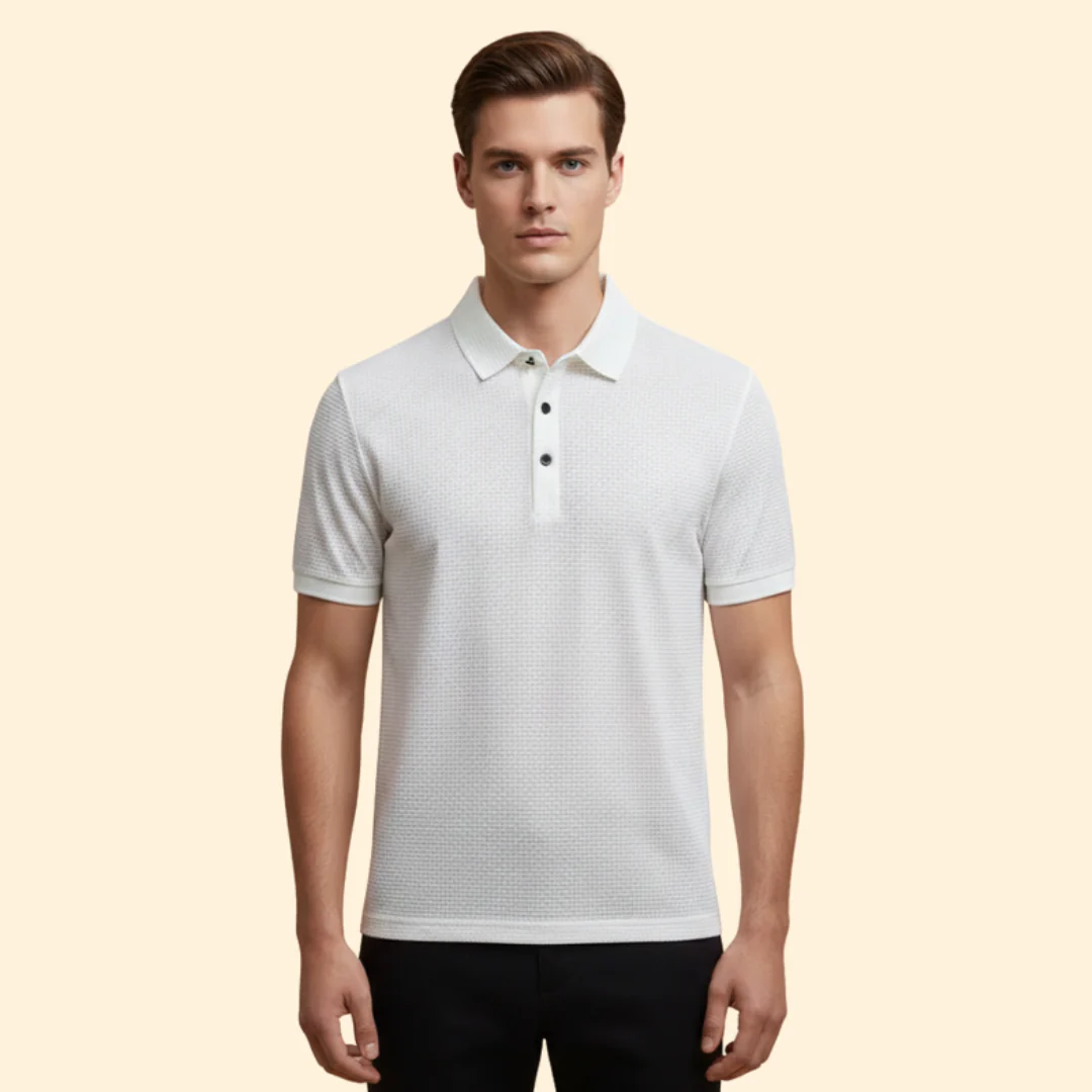 Men’s Long-Sleeve Polo Shirt with Classic Collar - Image 8