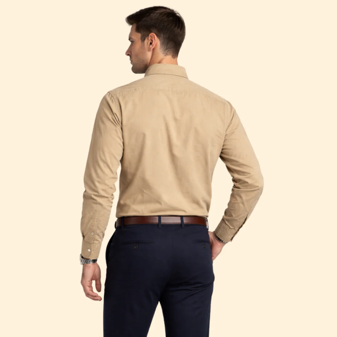 Men’s Long-Sleeve Shirt with Button Closure - Image 4