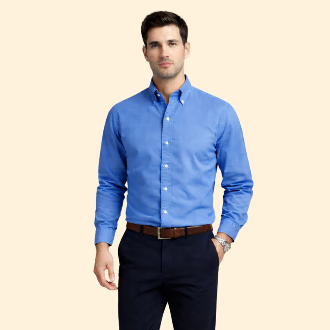 Men’s Long-Sleeve Shirt with Button Closure - Image 7