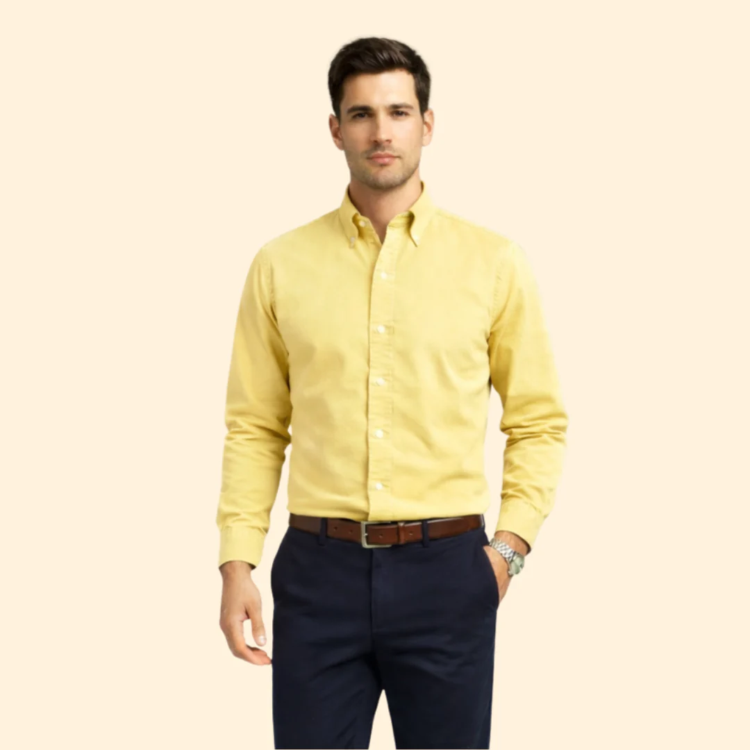 Men’s Long-Sleeve Shirt with Button Closure - Image 8