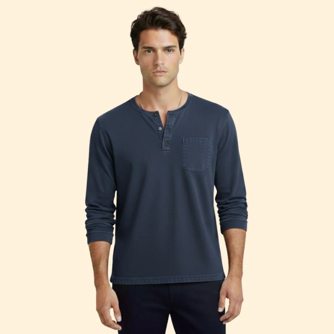 Men’s Long-Sleeve T-Shirt with Chest Pocket - Image 11