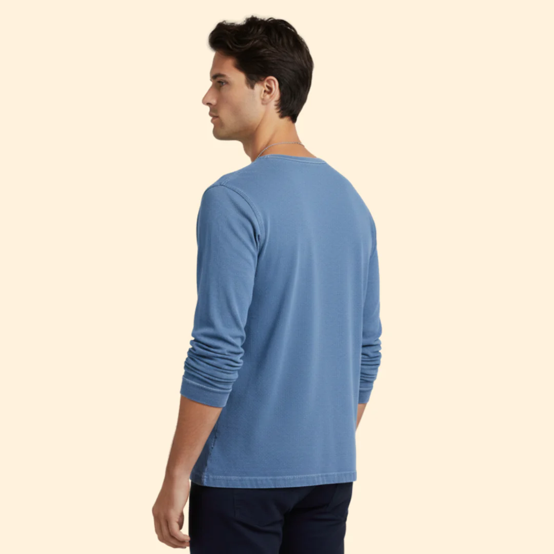 Men’s Long-Sleeve T-Shirt with Chest Pocket - Image 4