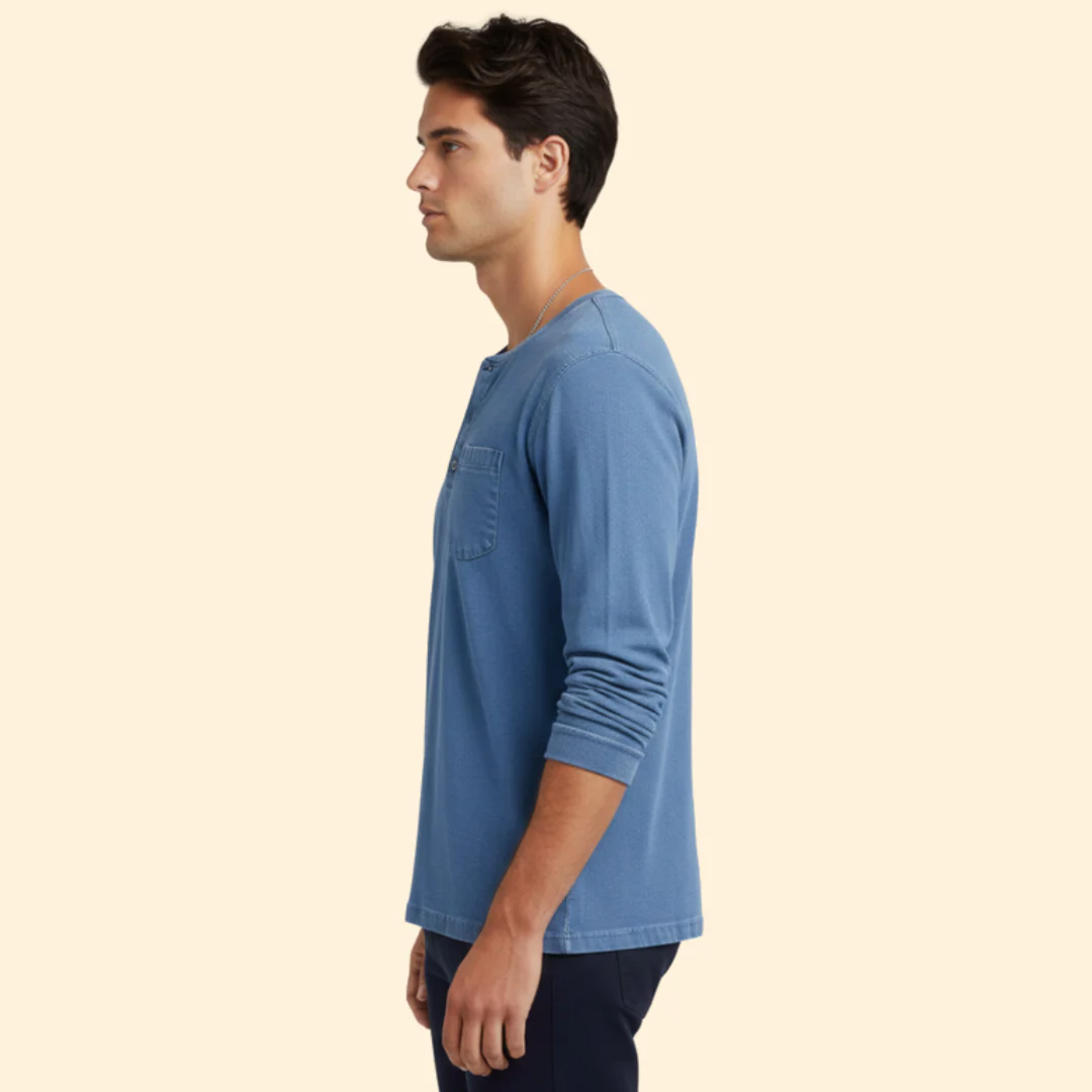 Men’s Long-Sleeve T-Shirt with Chest Pocket - Image 5
