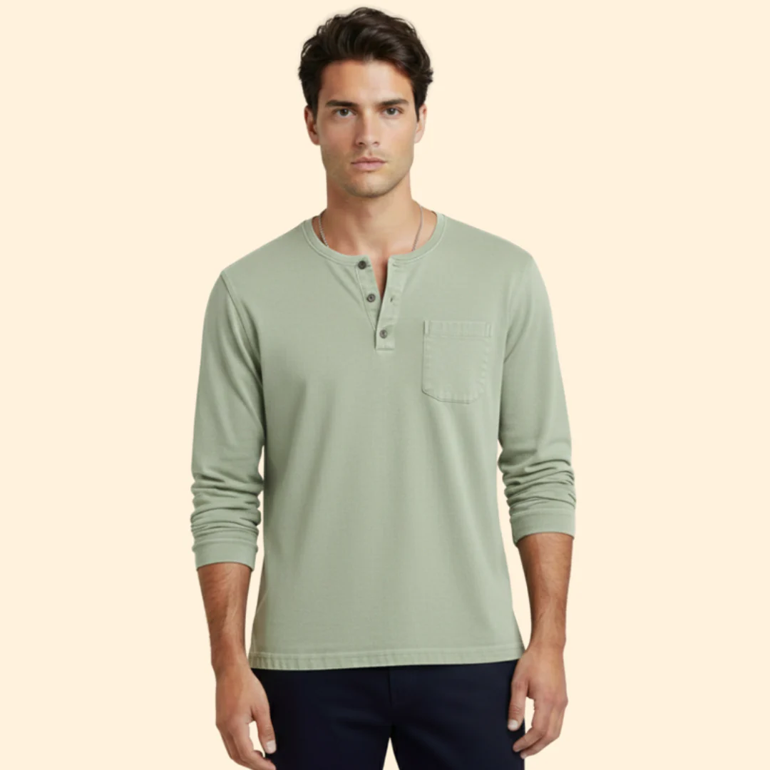Men’s Long-Sleeve T-Shirt with Chest Pocket - Image 7